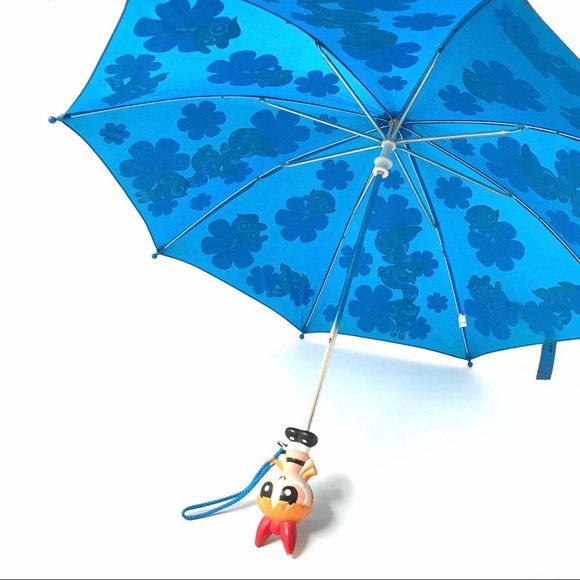 Y2K vintage Powerpuff Girls Cartoon Blossom Bubbles buttercup blue umbrella - Picture 2 of 4